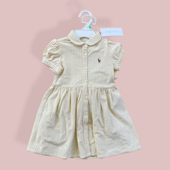 Polo Ralph Lauren Other - Polo Ralph Lauren Baby Girls 2 piece Striped Knit dress with matching bloomers